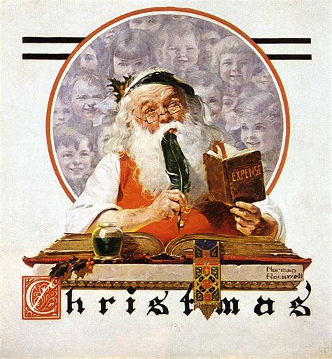 The Account Book Of Santa Claus Cover Of The Saturday Evening Post