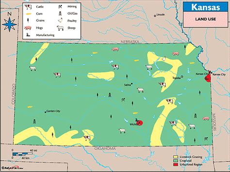 Kansas Land Use Map By From Worlds