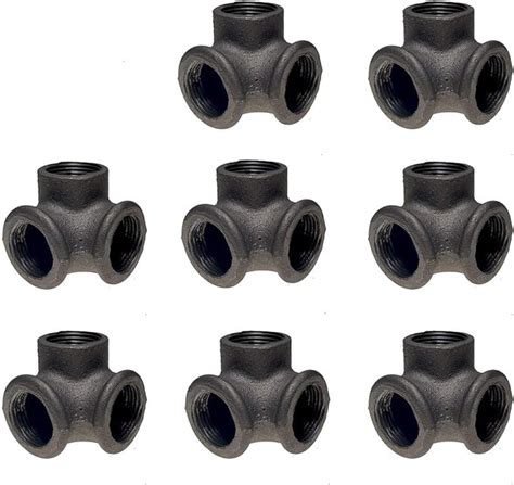 Gpower 34 Inch Black Pipe Three Way Corner Fittings Malleable Cast