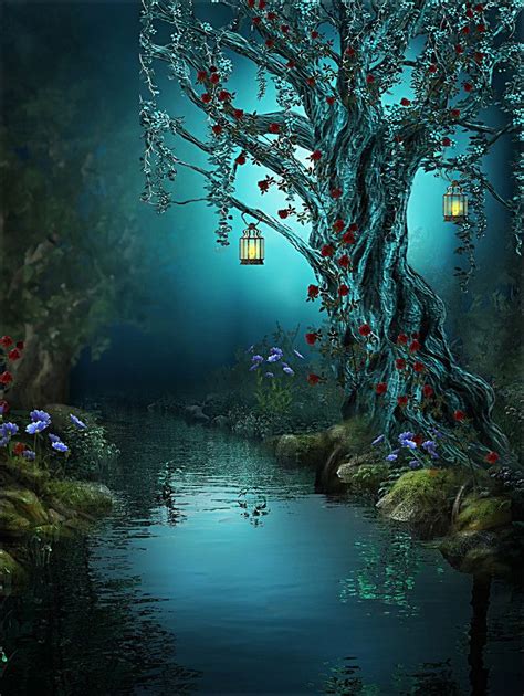 Beautiful Fantasy Magic Forest Background Fantasy Landscape