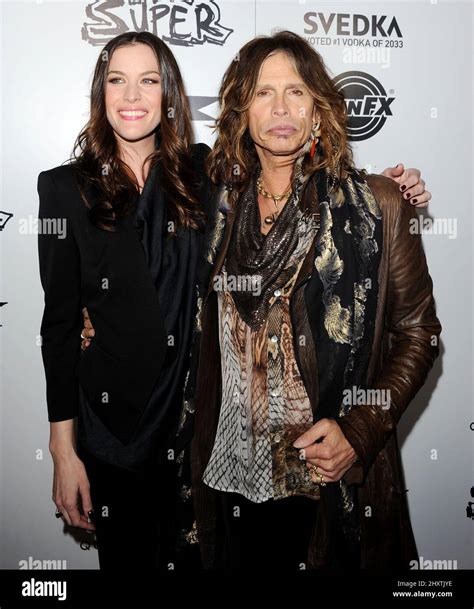 Liv Tyler And Father Steven Tyler During The Super Los Angeles Premiere Held At The Egyptian