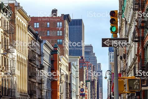 New York City Street Scene In Soho Stock Photo And More