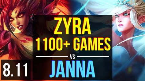 Zyra Vs Janna Support ~ 1100 Games Kda 13317 Unstoppable ~ Euw