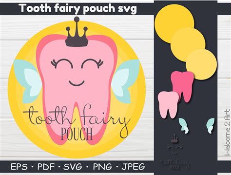Tooth Fairy Svg Tooth Svg Tooth Fairy Bag Svg Files For Etsy Tooth