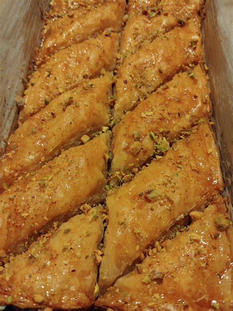 Homemade Baklava With Pistachios Walnuts And Pecans Food