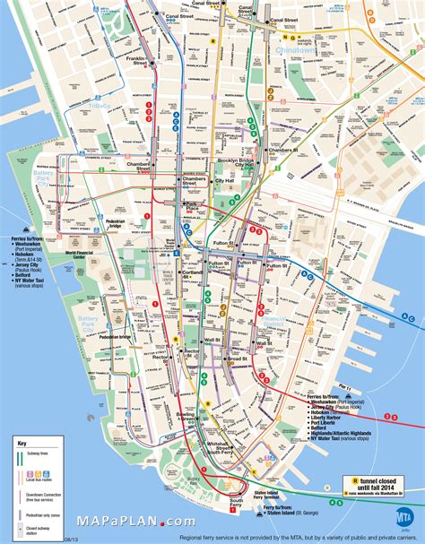 New York City Attractions Map