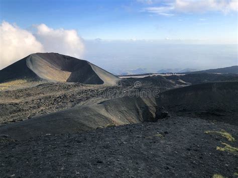 Impressive Landscape With Active Stratovolcano Etna On The East Coast