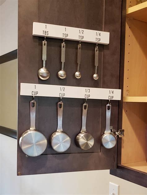 Measuring Cup And Spoon Holder Set Organizer Hanger Kitchen Etsy