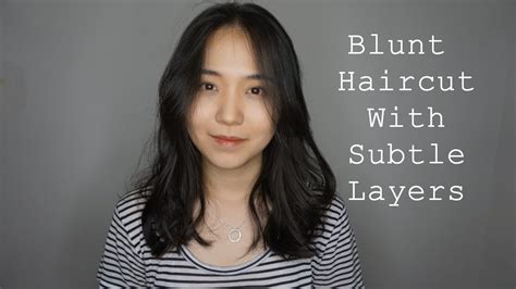 Blunt Haircut With Front Layers Youtube