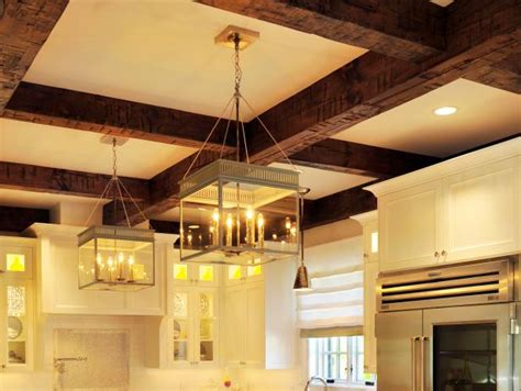 Trimroc coffered ceilings and beams are a low cost solution to beautifying any ceiling. Coffered Kitchen Ceiling With Exposed Beams | HGTV
