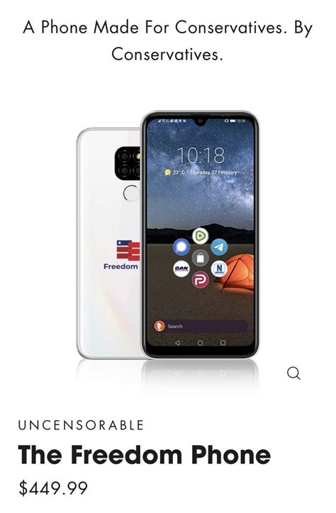 This 450 American Freedom Phone Comes With Pre Installed Parler Yet