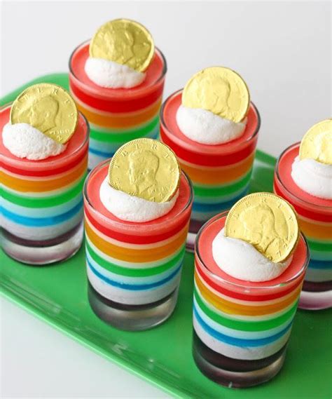 Lucky Rainbow Jello Rainbow Jello Rainbow Desserts Rainbow Treats