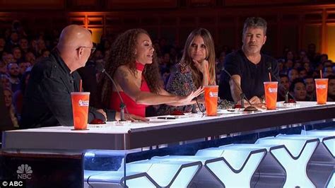 Americas Got Talent Mel B Wipes Away Tears During Brody Rays