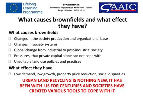 Ppt Introduction To Brownfield Regeneration Powerpoint Presentation