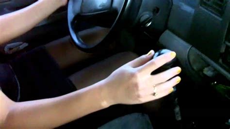 Long Legged Lady Driver In Heels With Stick Shift Diesel Pickup Youtube