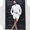 White Casual Men Suits With Short Pants Fashion Summer Beach Wedding ...