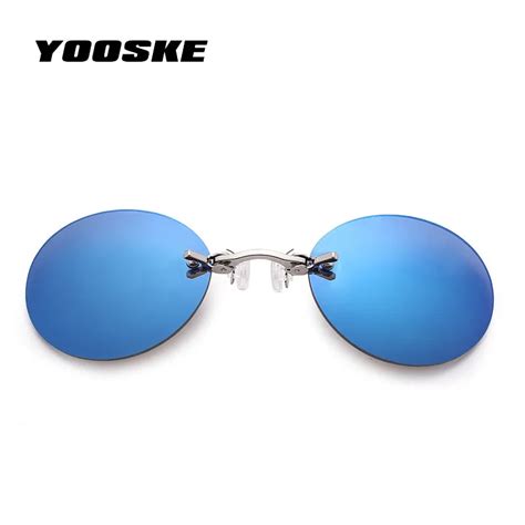 Buy Yooske Small Round Clip On Nose Sunglasses Men Vintage Mini Round Sun