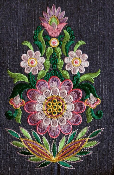 Machine Embroidery Design Oriental Flowers Set Royal Present