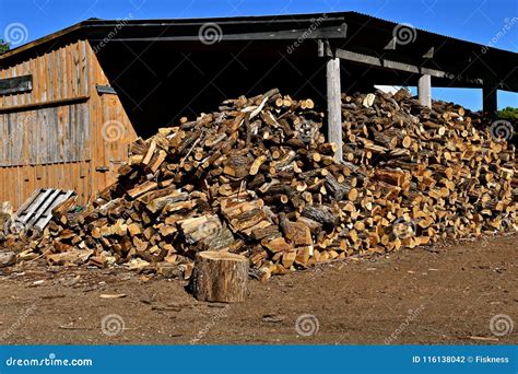 Huge Pile Of Split Firewood Stock Photo Image Of Splitting Firewood