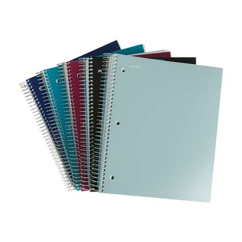 Staples 5 Subject Notebook 85 X 11 College Ruled 200 Sheets Asst