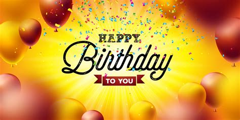 Happy Birthday Vector Background Design Happy Birthday Greeting Card