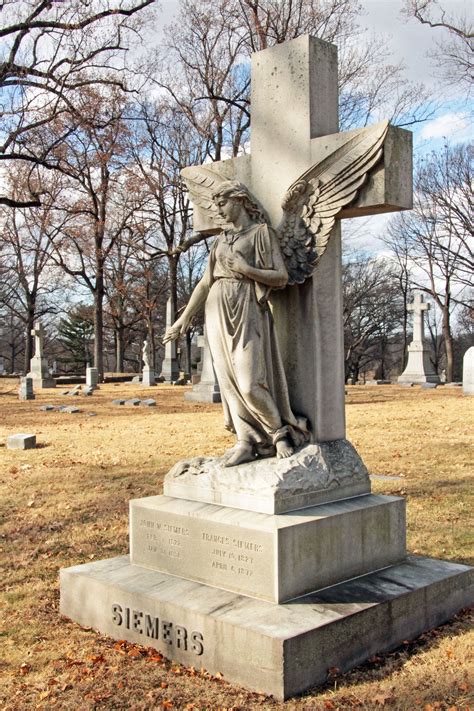 Siemers Grave Calvary Cemetery St Louis Mo Angel Statues