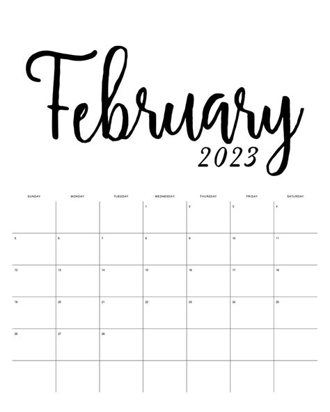 Free Printable 2023 Minimalist Calendar The Cottage Market