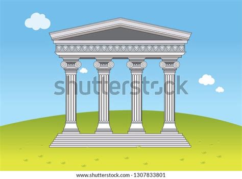 Ancient Greek Temple Stock Vector Royalty Free Shutterstock