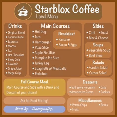 Roblox Cafe Menu Decals Studio