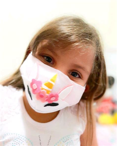 Máscara Proteção Infantil UnicÓrnio No Elo7 Ateliê Da Vovozinha