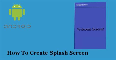 Splash Screen In Android Studio Example