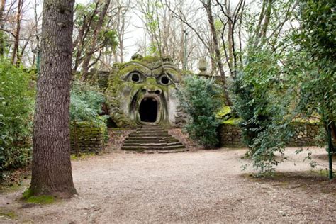 The sacro bosco (sacred grove), colloquially called park of the monsters (parco dei mostri in italian), also named garden of bomarzo, is a mannerist monumental complex located in bomarzo. An Italian duke created the Park of Monsters, filled with ...