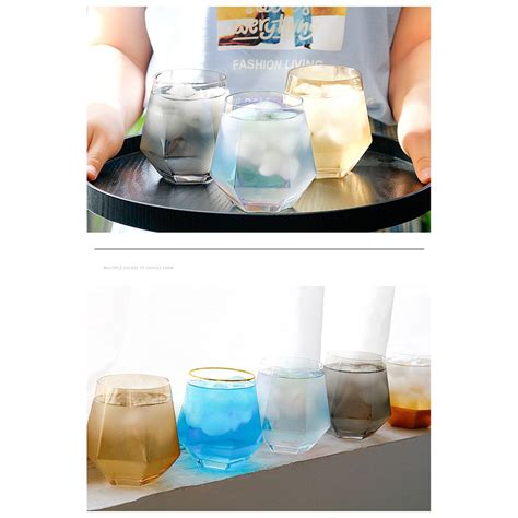 Glassware Gelas Minuman Diamond Crystal Glass Cup 310 Ml Style 1 Gw107 Black