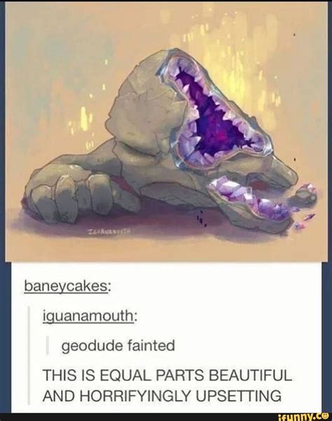 Baneveakes Iguanamouth Geodude Fainted This Is Equal Parts Beautiful