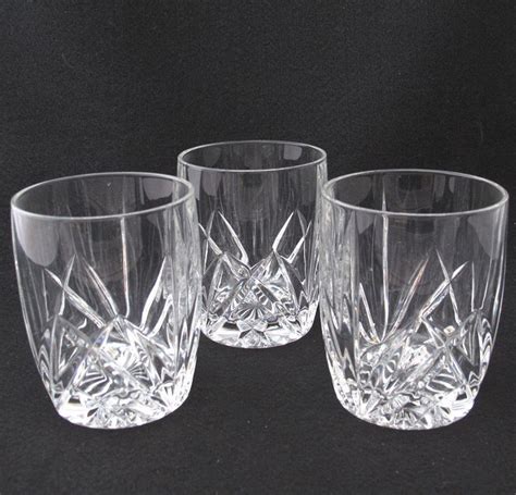 Marquis By Waterford Crystal Brookside Double Old Fashioned Glasses Set Of Three Whisky