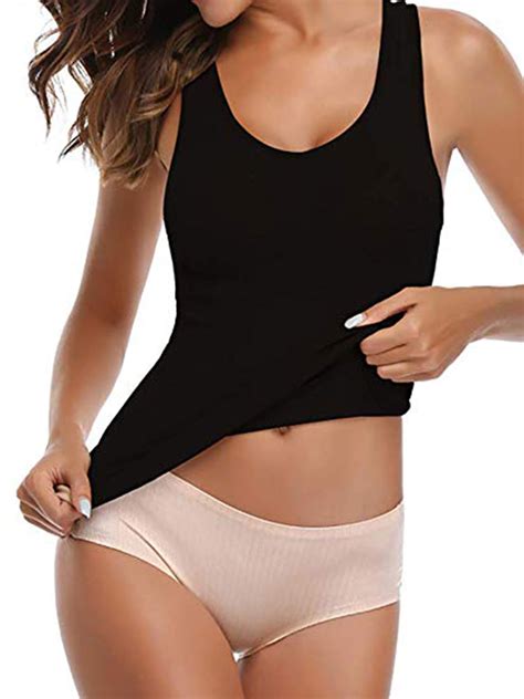 plus size camisole tank top shapewear for womens removable pads tummy control waist trainer