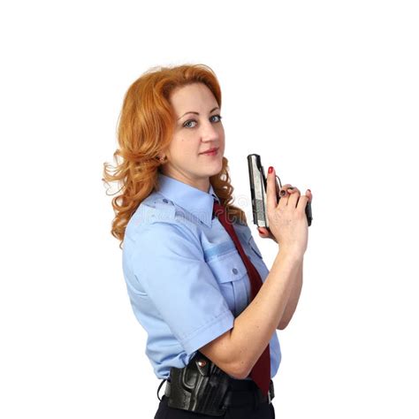 Woman Police Officer Stock Image Image Of Pistol Beauty 78690427