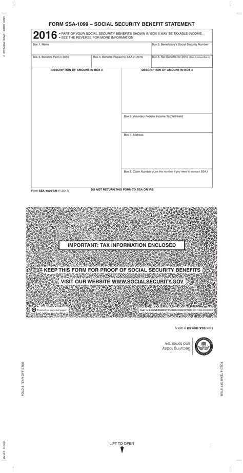 Form Ssa 1099 ≡ Fill Out Printable Pdf Forms Online