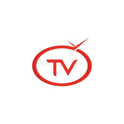 Tv Logo Design Flat Icon Illustration Stock Vector Illustration Of