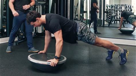 Bosu Ball Burpee To Press And A Variation Using Dumbbells Youtube