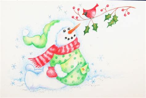 Snowman Drawing By Marie Browning Tombow Usa Blog