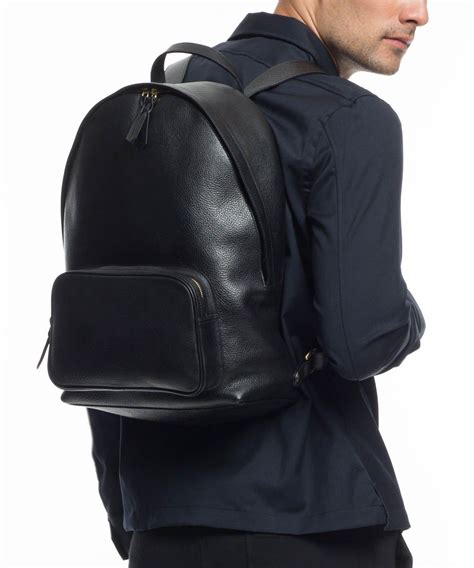 Lyst Lotuff Leather Black Leather Backpack In Black For Men