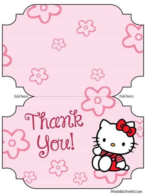 Only if you really didnt come through this method. Printable Hello Kitty Thank You Cards — Printable Treats.com