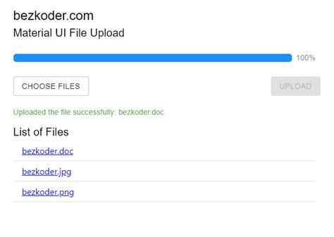 Material UI File Upload Example