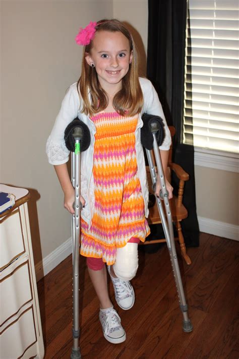 Beth N Rob Blog Emma On Crutches