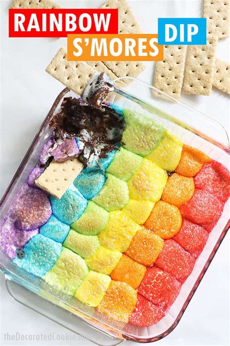 Rainbow Smores Dip Is Easy Delicious Unicorn Food For A Rainbow Party