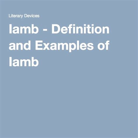 Iamb - Definition and Examples of Iamb | Definitions, Example, Literary