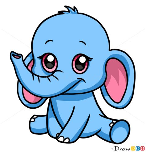 How To Draw Baby Elephant Cute Anime Animals How To