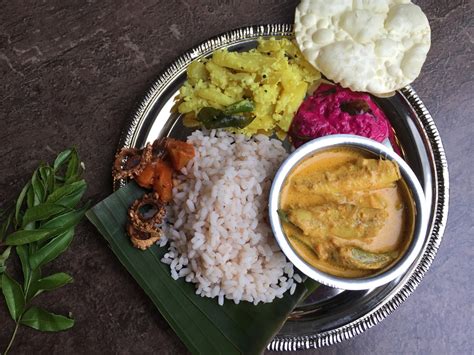 Kerala Lunch Menu 1 Potato Thoran Netholi Thengapal Curry And