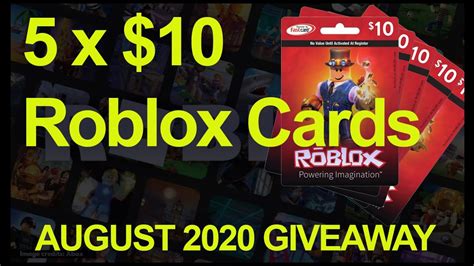 10 Roblox T Card Giveaway For August 2020 Free Robux 100